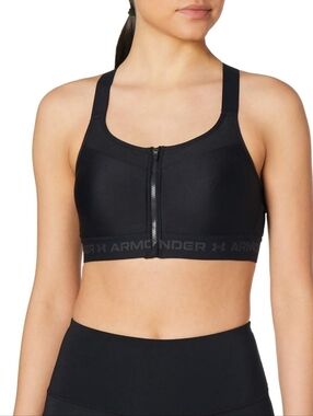 Under Armour High Crossback Compression Bra With Front Zip